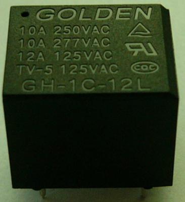 China 12A 12 Volt / 24 Volt General Purpose Relay Plastic Sealed GH JQC-3FF for sale