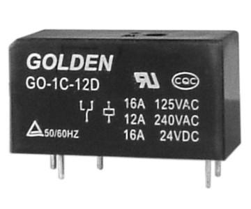 China Custom Golden Flux Proofed Type DC Power Relay 12V / 24V GO 115F for sale