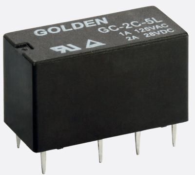 China Blue / Black High Frequency Relay GC 1A 12V 1A/250VDC 0.15W 12-48VDC DPDT -40~85C for sale