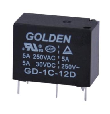 China 12 Volt Plastic Sealed / Flux Proofed Low Power Relay GD JZC-33F 3-5A for sale