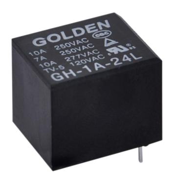 China Blue and Black 12A 10A 2 Pin Low Power Relay GH JQC-3FF for UPS Power for sale