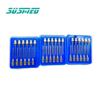 China Stainless Steel Hospital Stainless Steel Injection Brass Veterinary Needle Suture Animal Medical Needle for sale