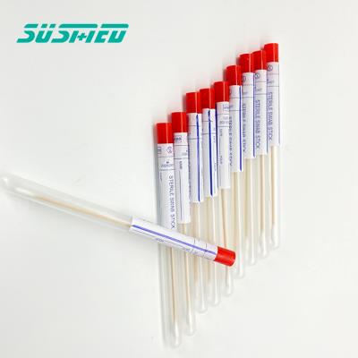 China PP+wooden collection swab stick analysis sampling swab cotton swab wooden stick for sale