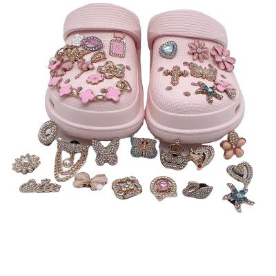 China Shoe Charm Fashion Style Wholesale Metal Shoe Charms Bling Shoe Charms Rhinestone Shoe Charm for sale