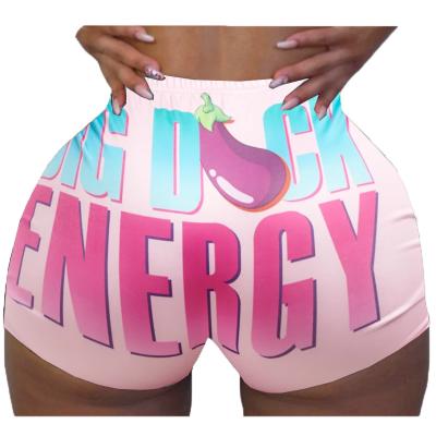 China Wholesale Anti-Wrinkle Fashion Printed Workout Booty Gym Yoga Candy Women Snack Shorts for sale