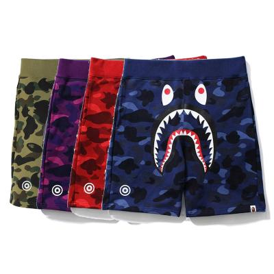 China High Quality Anti-wrinkle Bape Shark Printing Camouflage Mens Sports Shorts for sale