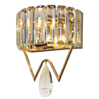 China Modern Designer Decoration Royal Crystal Wall Lamp Living Room Bedroom Bedside Aisle Stair Porch Background Wall Lamp for sale