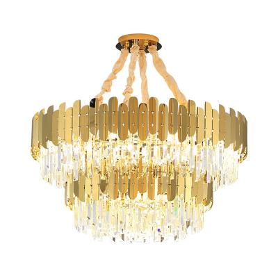 China China Modern Factory Sale Modern Stainless Steel Long Chandelier Design Customization Hot Gold Indoor Lighting Kitchen for sale