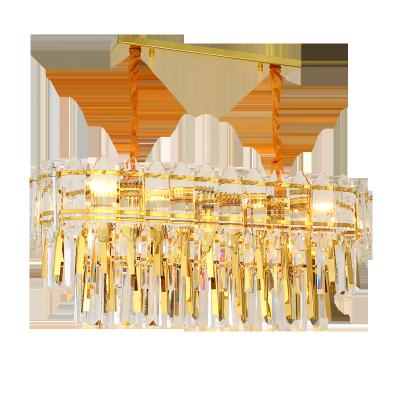 China Crystal Dining Room Lamp Simple Modern Postmodern Luxury Chandelier Lamp Living Room Gold Lamp Stainless Steel Study Bedroom Lamp for sale