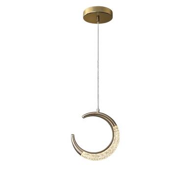 China Modern Moon Pendant Lights Nordic Art Small Chandelier Living Room Indoor Lighting Decoration for Bedroom Home Bedside Hanging Lamp for sale