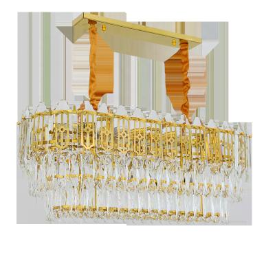 China Luxury Starry Atmosphere Villa Bedroom Dining Room Lamp Crystal Chandelier Living Room Lamp Modern Postmodern Stainless Steel Light for sale