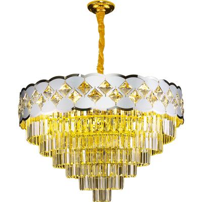 China Modern Light Crystal Glass Chrome Chandelier Simple Post-modern Luxury Art Designer Round LED Living Room Dining Bedroom Lamp for sale