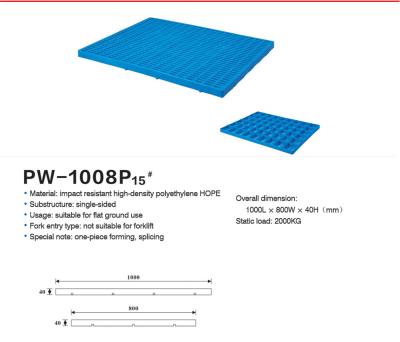 Cina Non Slip Reusable Plastic Pallet With Minimum Order Quantity in vendita