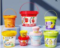 China Customized White Plastic Storage Bucket Reusable For Food for sale