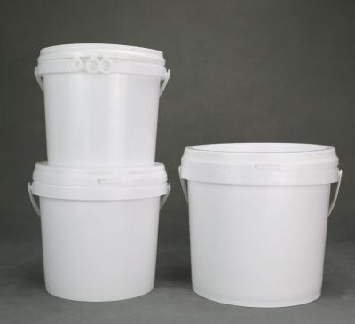 China Chemical Bucket PP/HDPE White Lid Included For IML Thermal Transfer Screen Printing for sale