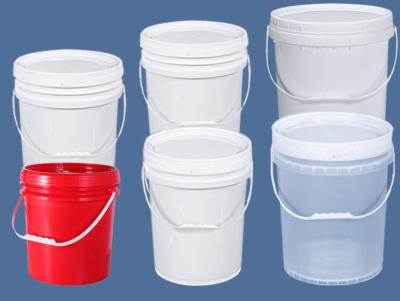 China Heavy Duty White Industrial Lubricant Storage 20L Capacity PP/HDPE Bucket with Feature for sale