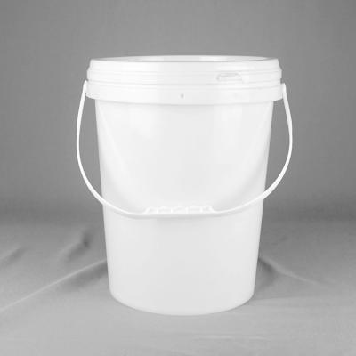 China White 4 Gallon Polypropylene Plastic Paint Bucket With Lid for sale