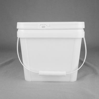 China 1 gallon3.5l Plastic Vierkante Pail With Lid Excellent Seal Capaciteit Te koop