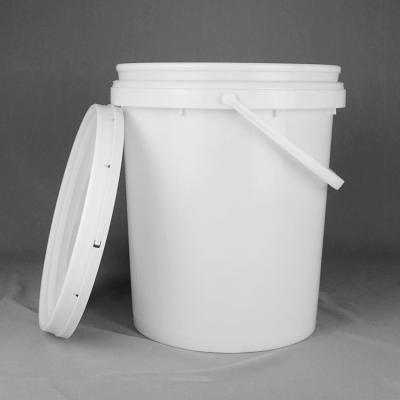 China Thermal Transfer HDPE White Round Plastic Barrel For Latex Paint Color for sale