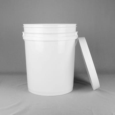 China Round 5 Gallon Plastic Buckets 30*27*38cm Chemical Powder Use for sale