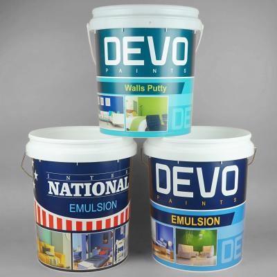 China 18L Customized Color Plastic Paint Bucket For Chemical Powder for sale