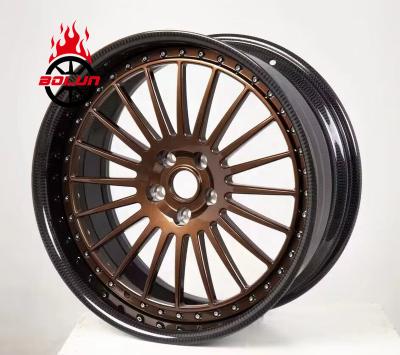 China Luxury Racing Customized High End Forged Carbon Fiber Wheels 19 20 22 Inch Custom Spoke 2-Piece Wheel Rim For Luxury Cars for sale