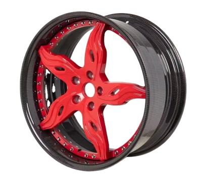 China Best Selling Custom 19 20 Inch Carbon Fiber Aluminum Wheels For Telsa S Model for sale