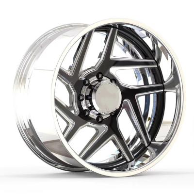 China Custom High Performance BOLUN Big 20 21 22 23 24 25 26 Inch Big Truck Polished Wheels Forged Truck Wheel for sale