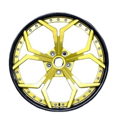 China High Performance Cars Wheels Wheels Luxury Car Edges 5 Hole 5x112 Alloy 17 18 19 Inch Customized 2 Tone Forged Aluminum Wheels 2pcs for sale