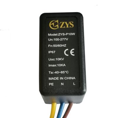 China Outdoor 10KV 10KA LED SPD LED Road Lighting Surge Protector Device For Power Supply Driver ZYS-P10W for sale