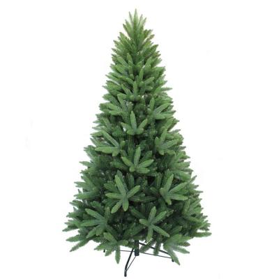 China Handmade Outdoor PE Leaves Indoor PVC Mixed Leaves Christmas Indoor Home Decoration Artificial Tree For Wholesale for sale