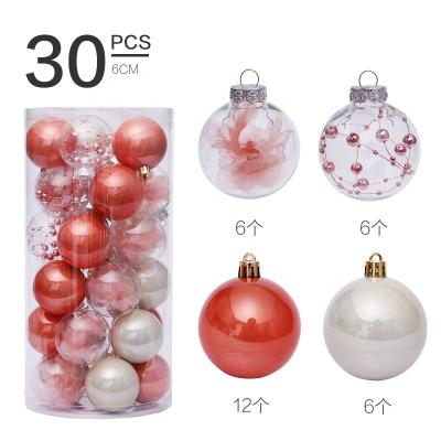 China Decorative Bucket Pendant 6cm PE Color Ball Christmas Orange Decorative Foam Bead Ball Lace Ceiling 30 Pieces for sale