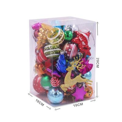 China PE Mixed Color Christmas Tree Decoration Ball Clear Christmas Tree House Hanging High Quality Decoration for sale