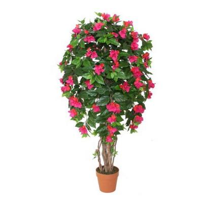 China High Height Wedding WS181127 Event Room Simulated Artificial Bougainvillea Flower Tree 100cm Holiday Decorative Real Rose Wood Trunk for sale