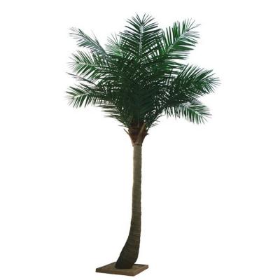 China 6 Styles And Size Indoor Artificial Curved Outdoor Palm Tree 400cm Landscape Customized Manufacturer Customized Outdoor Wholesale With Bark for sale