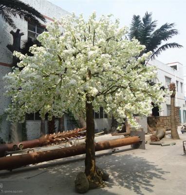 China And Indoor 4-6 Size Customized Artificial Silk Outdoor White Color Handcraft Garden Decorative Artificial Sakura Cherry Blossom Blooming Tree for sale