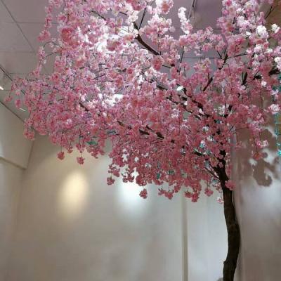 China New Style 18091102 Decorative High Quality Restaurant Decorative Artificial Pink Cherry Blossom Drooping Tree for sale