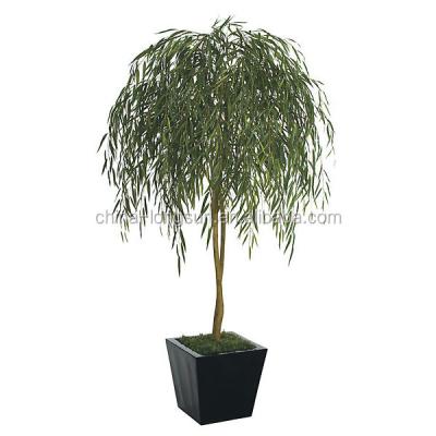 China Eco-friendly thin artificial weeping willow LSD-20160308710/fake willow bonsai tree/green artificial wicker for sale