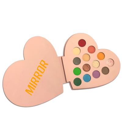 China Private Label Waterproof Pink 14 Color Valentine Pallet Heart Shape Eyeshadow Palette for sale