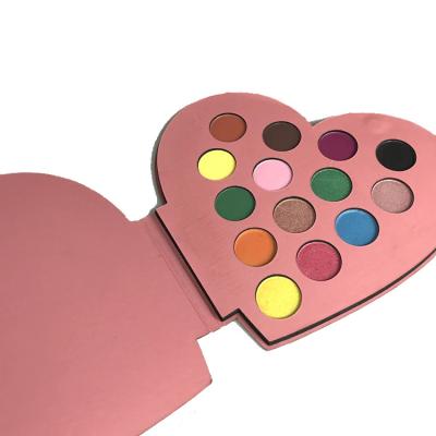 China Low Moq Heart Diy Eyeshadow Palette Private Label Makeup Palette Waterproof Professional Eyeshadow for sale