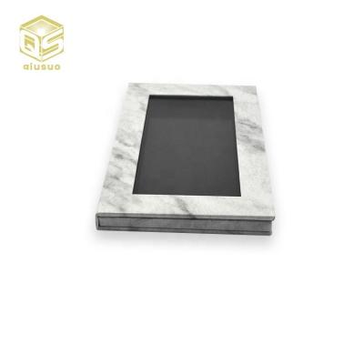 China Waterproof OEM Color Marble Window Magnetic Empty Eyeshadow Palettes for sale