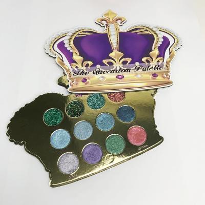 China Waterproof Diy Any Shape Crown Makeup Palette Private Label Glitter Eyeshadow Palette Custom for sale