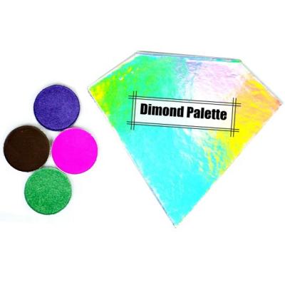 China Waterproof Create Your Own Makeup Brand Mini Eyeshadow Diamond Holographic Glitter Eyeshadow Palette for sale