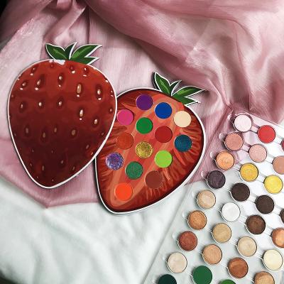 China Low MOQ Fruit Shape Vegan Custom Logo High Pigment Eyeshadow Palette Waterproof Fast Shipping Private Label for sale