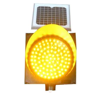 China Polycarbonate (PC) Engineering Plastic 300mm Warning Light Hazard Solar Yellow Flashing Warning Lights for sale