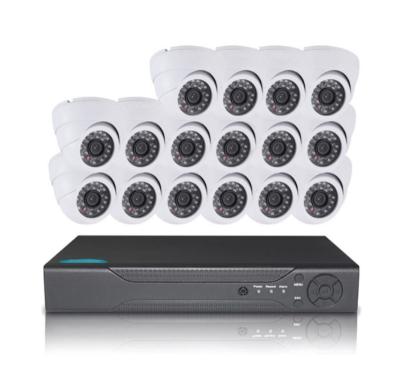 China 2022 New NIGHT VISION China Wholesale Price 16CH Outdoor Ahd Dvr Kit Security CCTV Camera System 1080p 2mp HD Bullet Camera System with16pcs for sale