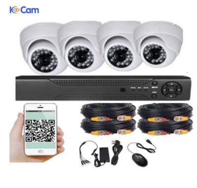 China NIGHT VISION 4CH 8CH IR CCTV System Kit 1080P Recording DVR AHD DOME Cameras Day&Night Color CMOS Cameras With Waterproof IP66 for sale