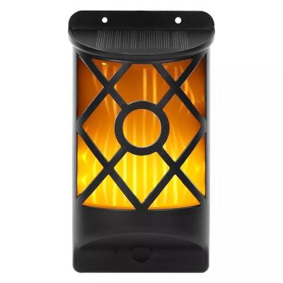 China Outdoor Solar Flame Fire Wall Flickering Light Flickering Light For Outdoor Garden for sale