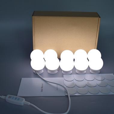 China 10x Dimmable Bathroom Vanity Makeup Light Led Bulb Led Makeup Mirror Light With Touch Control for sale