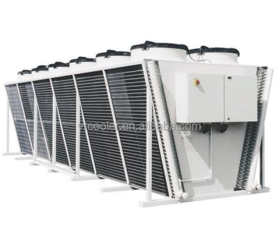 China Cold stores top performance V typr dry cooler CO2 gas cooler for industry air cooler for sale